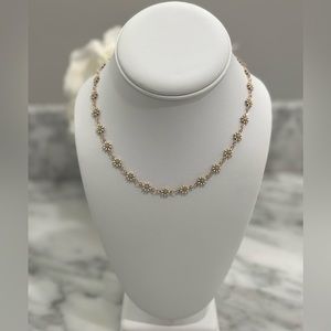 14K Gold Plated Daisy Flower Dainty Elegant Necklace